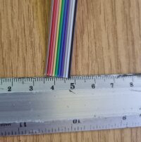 Flat ribbon cable colored 10x0,08 RM 1,27