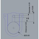 GPS Plattform FGRP  SQ45mm H 22 mm 0 mm (without pushrod)